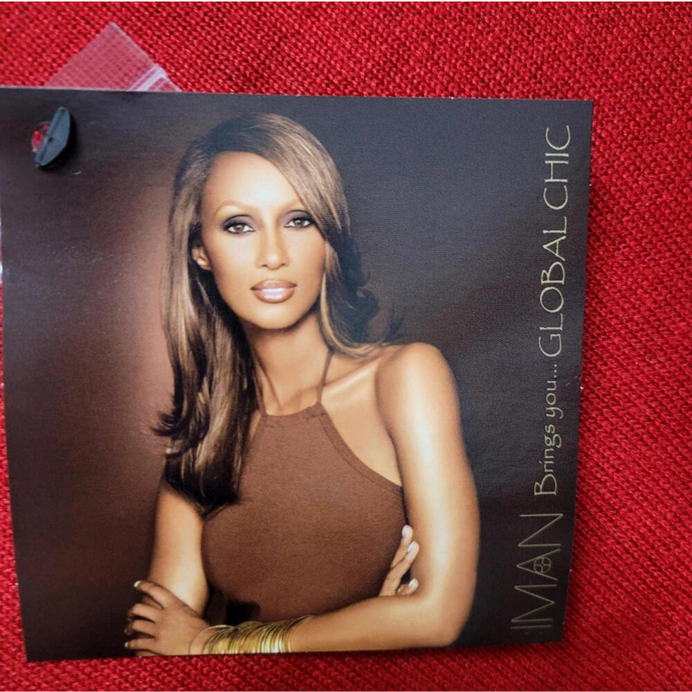 Iman Jeweled‎ Embellished "Touch of Cashmere" Sweater Tunic Red - Picture 8 of 12